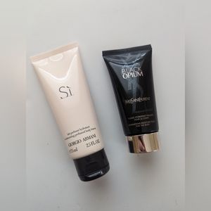 Armani and Yves Saint Laurent Body Lotion